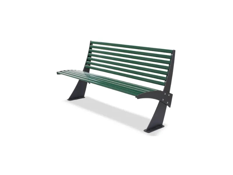 Panca Shogun 551 metallo zincato schienale verniciata 150x60x85h colori vari - Grigio micaceo/RAL 6005