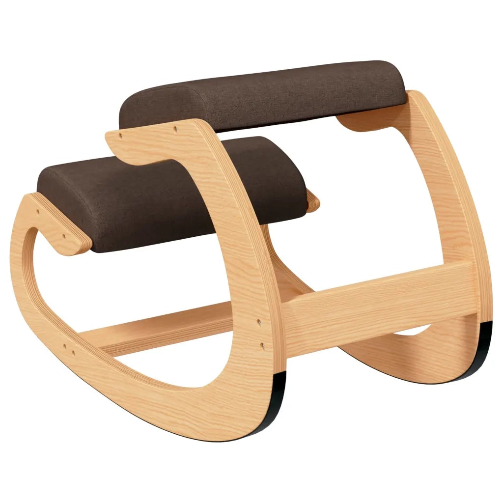 vidaXL Sedia Inginocchiatoio Marrone 55x84x55 cm Compensato di Betulla