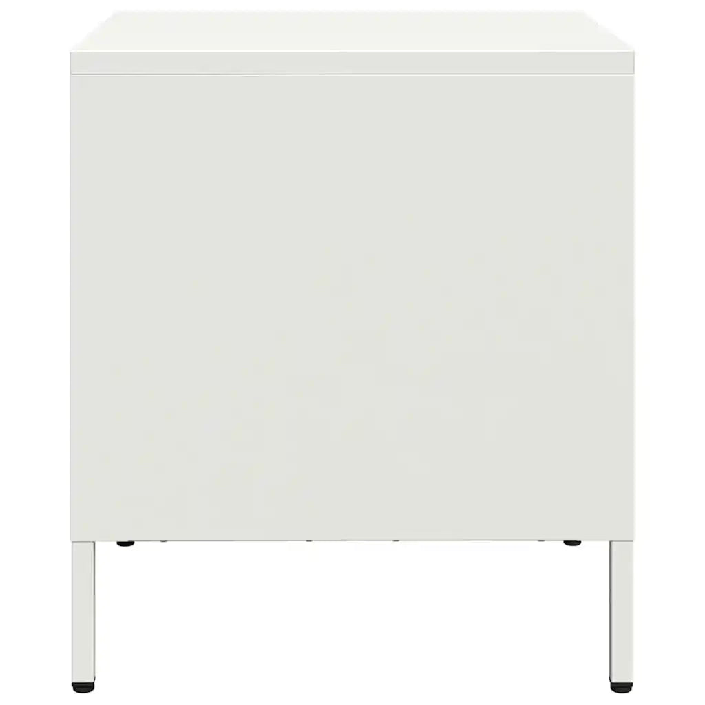 Comodini 2 pz Bianco 35x39x43,5 cm in Acciaio 851255