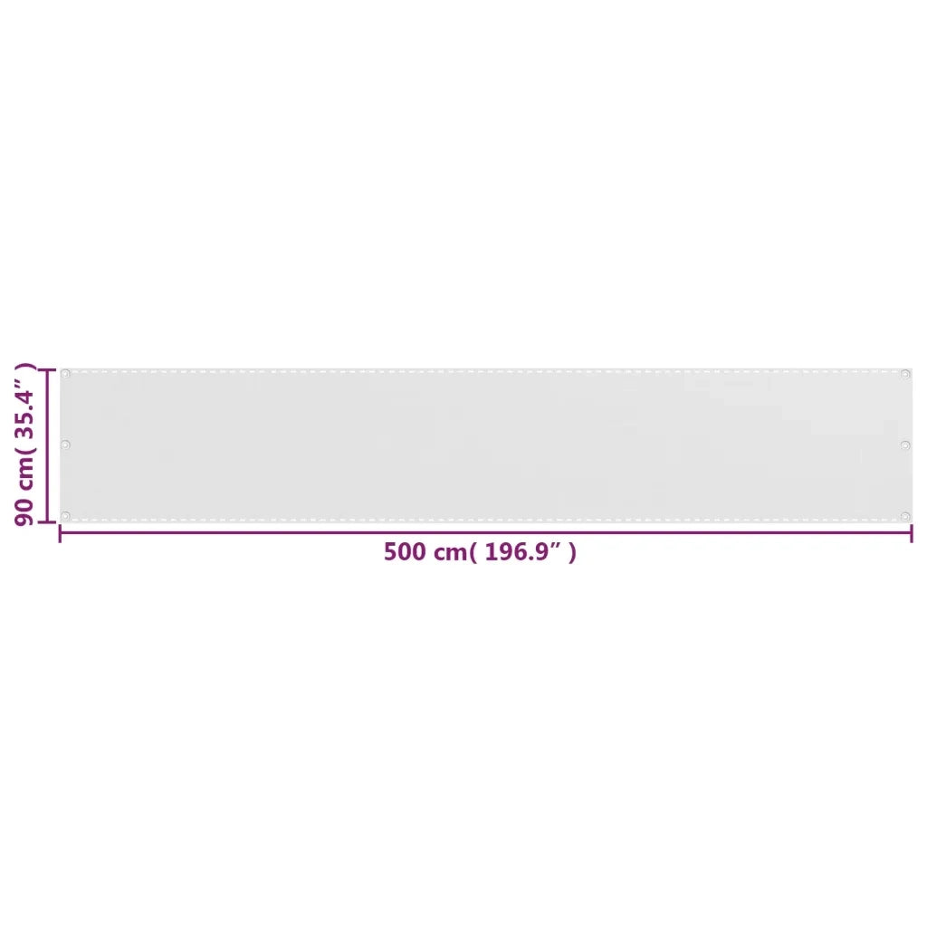 Paravento da Balcone Bianco 90x500 cm in HDPE cod mxl 20337