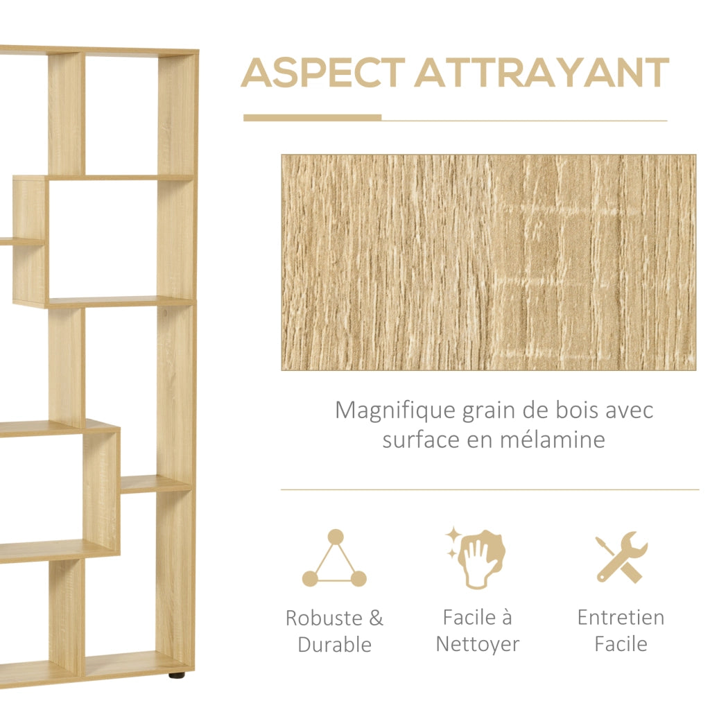 Libreria scaffale Zig zag ¨C zephmum ¨C legno multistrato 70x24x178 cm