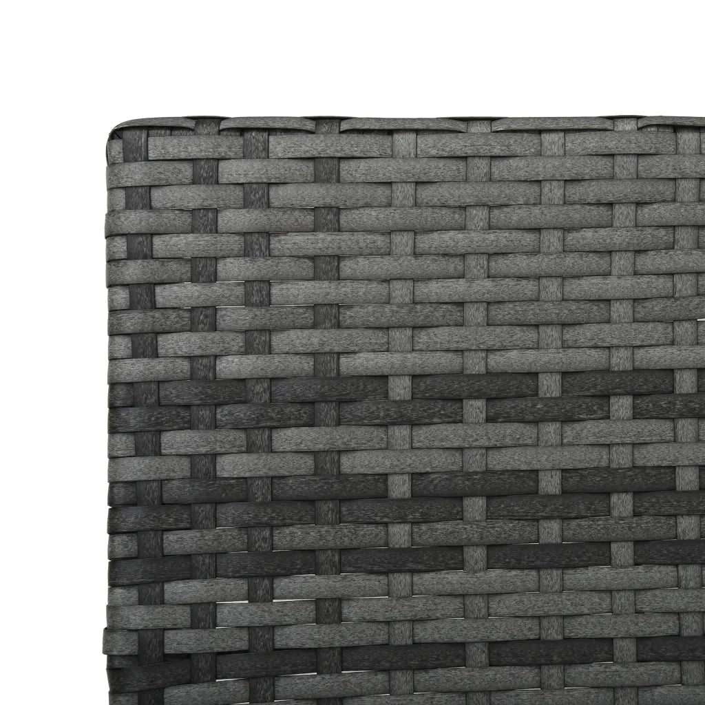 Lettino Prendisole con Cuscino in Polyrattan Grigio cod mxl 26376
