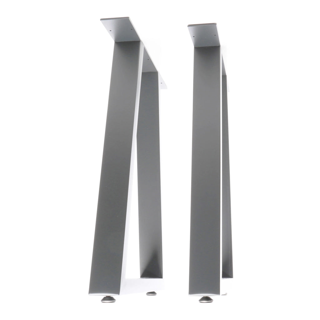Set 2 gambe per tavolo a trapezio 60x72 cm base tavolo stile industriale grigio