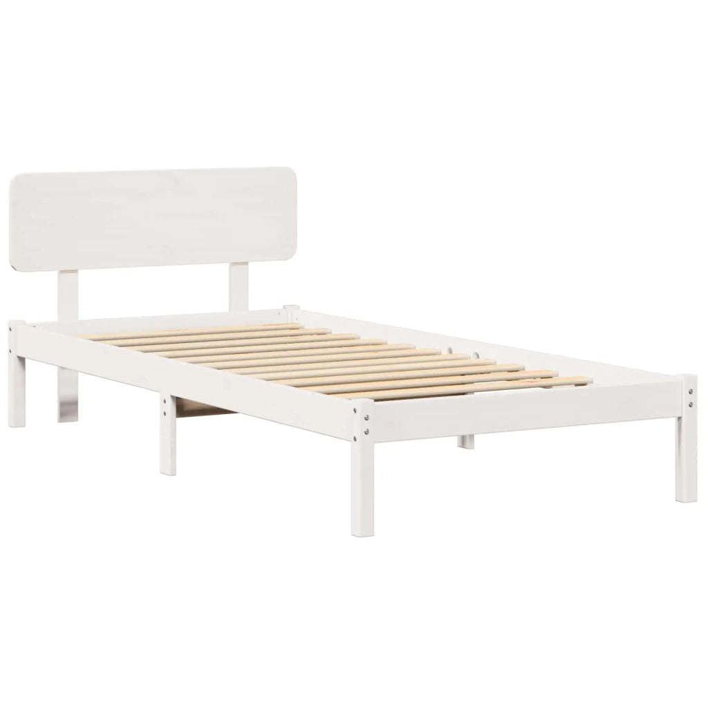 Struttura del letto Bianco 80 x 200 cm Pino massello 872126