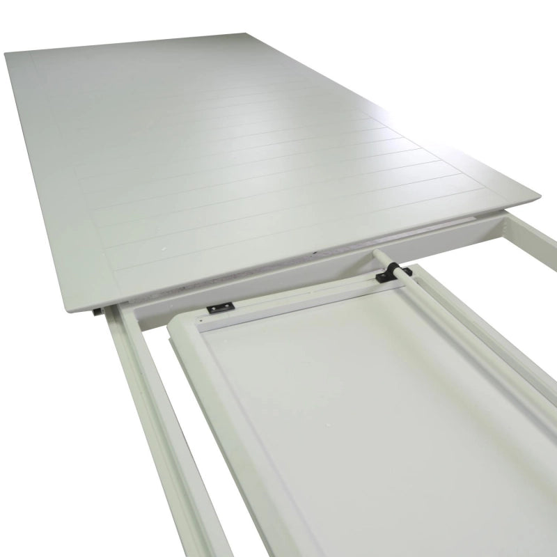Tavolo alluminio El Paso allungabile bianco rettangolare cm 220/330x110h76