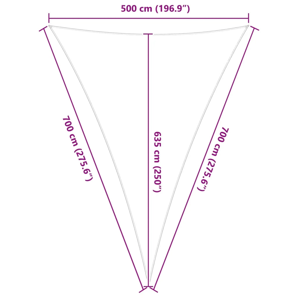 Vela da ombra solare Arancione e Marrone 5 x 7 x 7 m