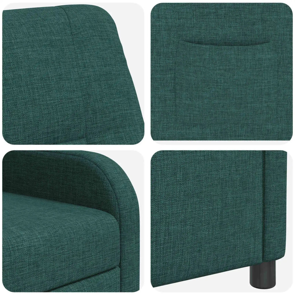 Divano Sedia-Poltrona reclinabile Verde Scuro Tessuto 836827