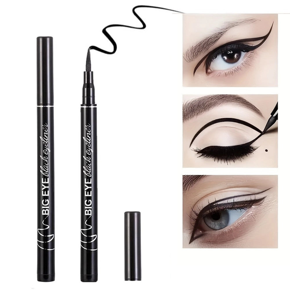 Trade Shop - Penna Eyeliner Nero Liquida Impermeabile Lunga Durata Matita Per Occhi Make Up -