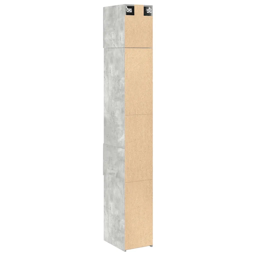 Mobile Sottile Grigio Cemento 30x42,5x225 cm in Truciolato 3281269