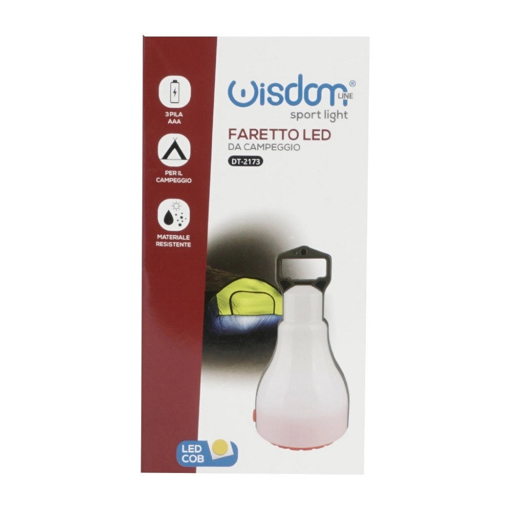 Trade Shop - Faretto Led Cob Lanterna Da Campeggio Appendibile Torcia Lampada Calamita Dt2173 -