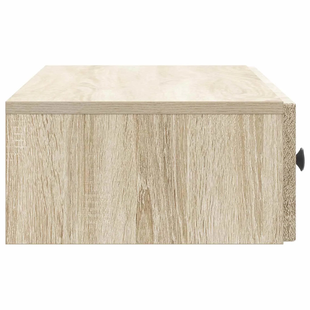 Tavolino da Parete Laterale Rovere Sonoma 87,5 x 34,5 x 17 cm