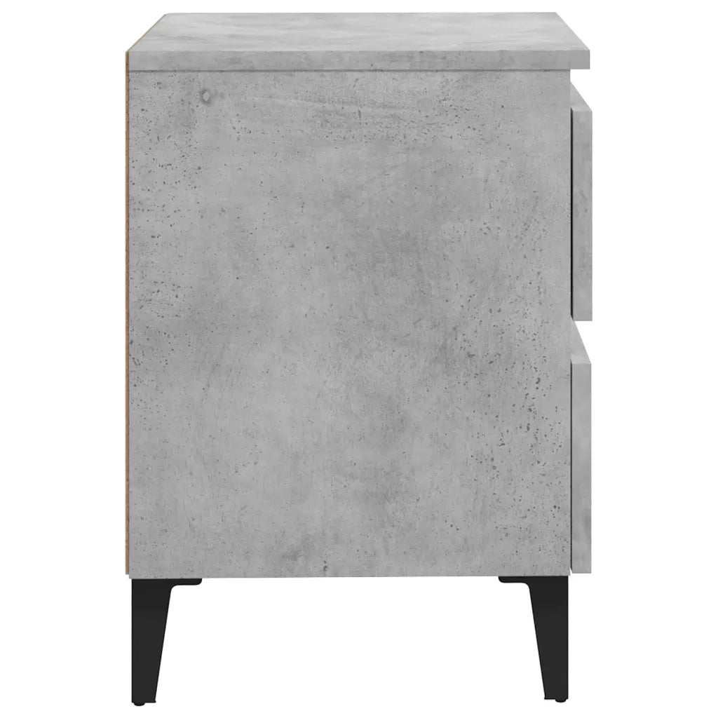 Comodini 2 pz Grigio Cemento 40x35x50 cm in Truciolato cod mxl 52958