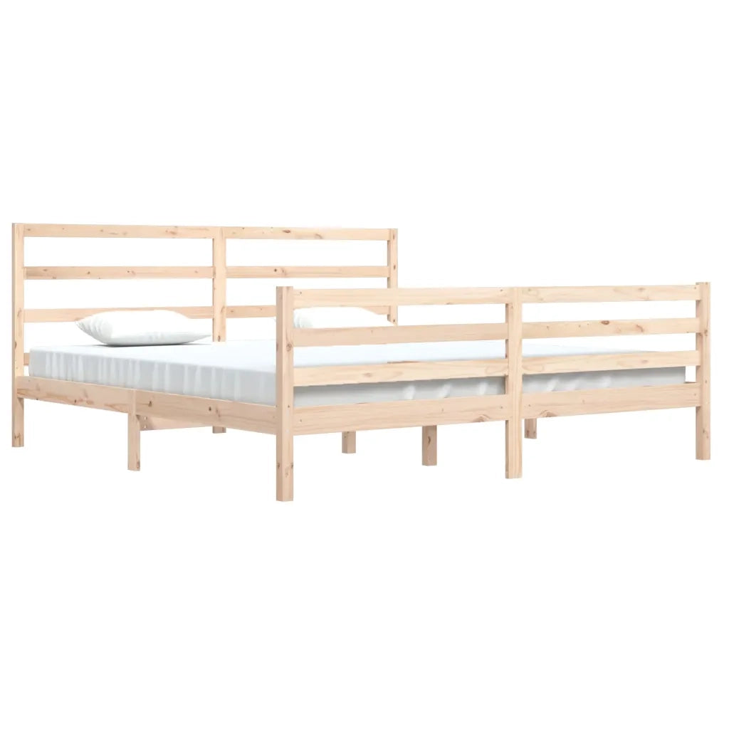Giroletto-Struttura Letto in Legno Massello di Pino 200x200 cm 657699