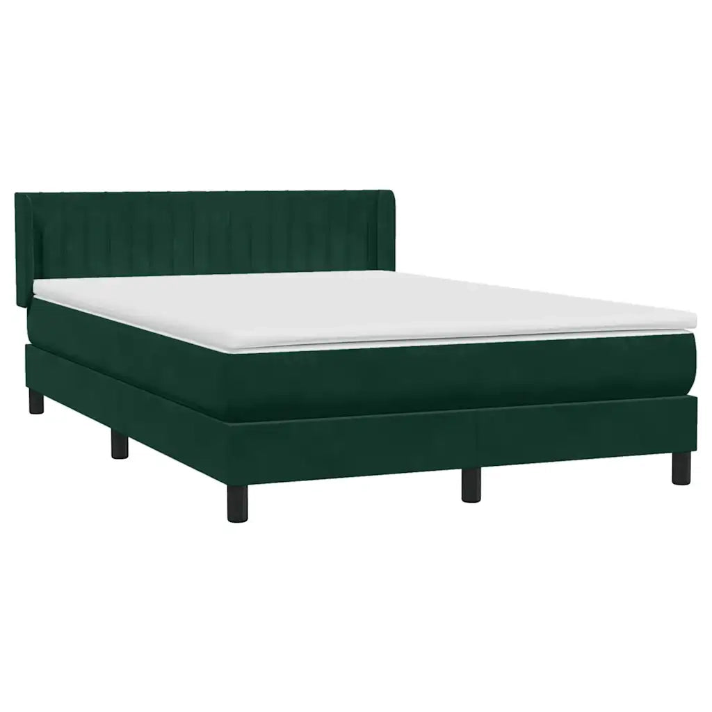 Giroletto a Molle con Materasso Verde Scuro 160x220 cm Velluto 3318330