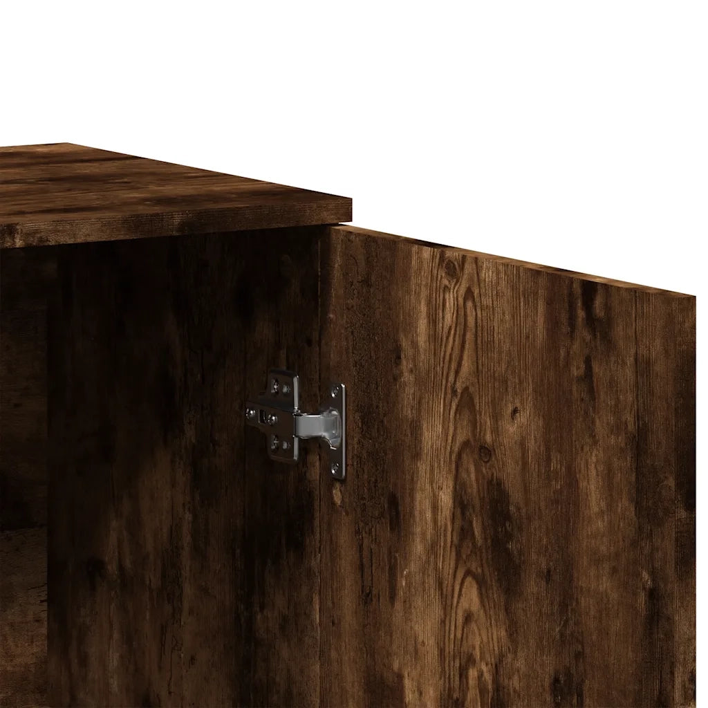 Credenza Rovere Fumo 79x38x80 cm in Legno Multistrato