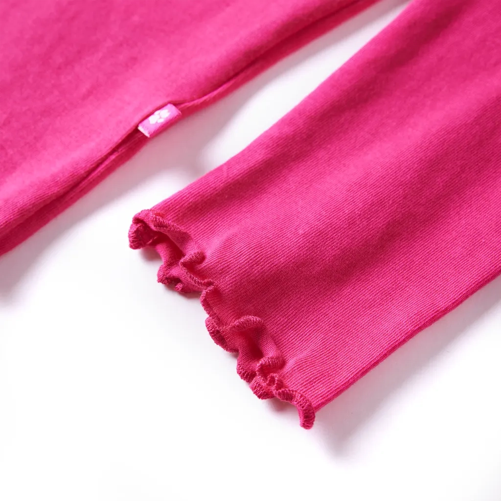 Maglietta da Bambina a Maniche Lunghe Fucsia 116 13706