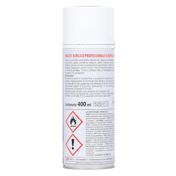 spray vernice acrilica professionale NERO OPACO RAL9005 400ml CFG rapida spry