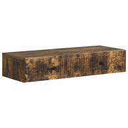 Tavolino da Parete Laterale Rovere Fumo 87,5 x 34,5 x 17 cm