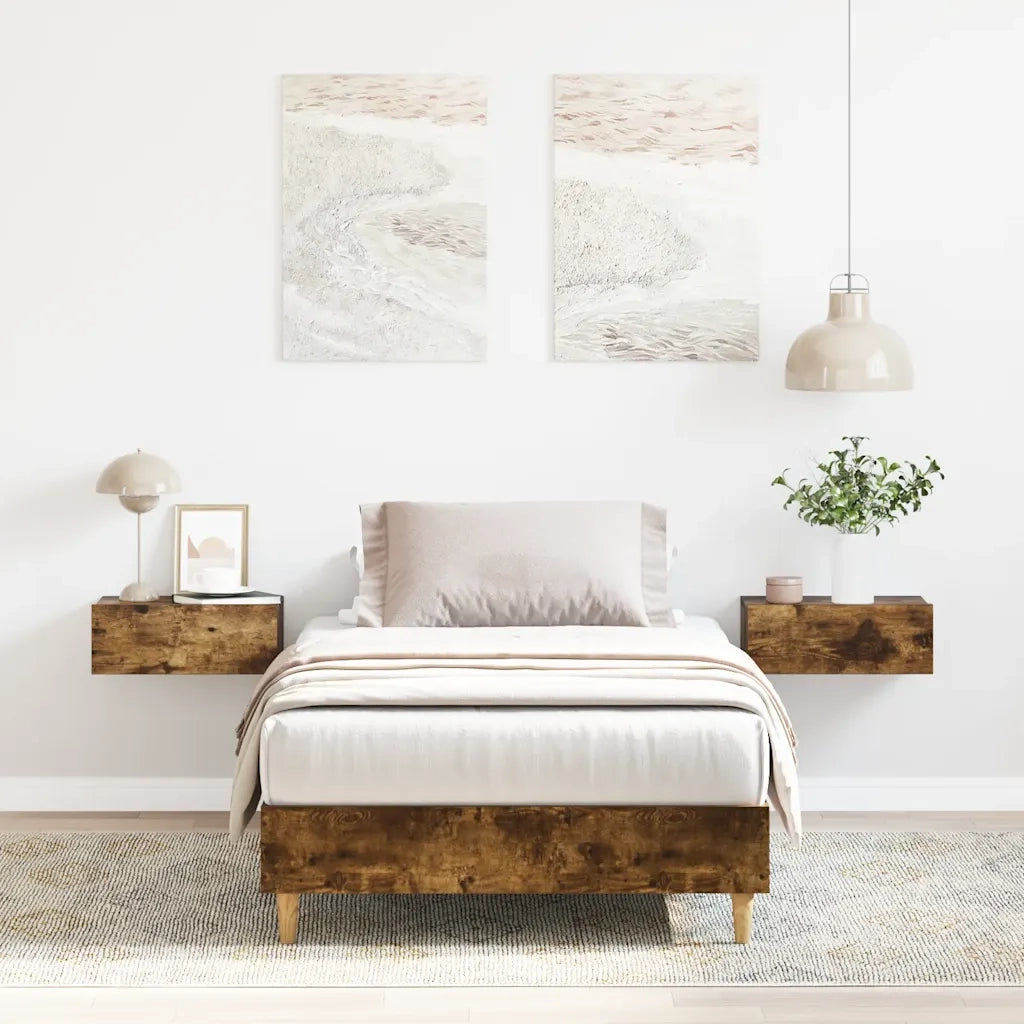 Giroletto senza Materasso Rovere Fumo 90x190 cm in Truciolato 861088