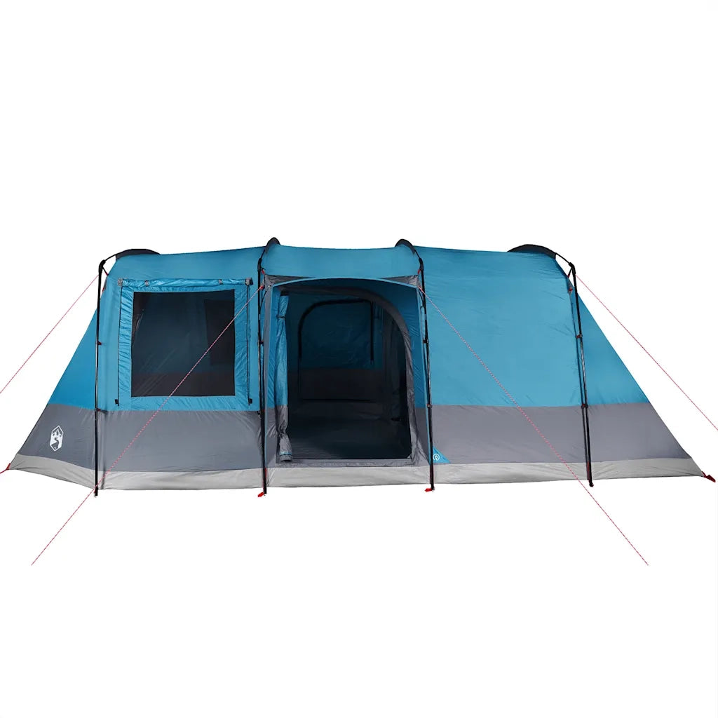 Tenda da Campeggio a Tunnel per 4 Persone-Tenda per Escursionismo Blu Impermeabile 616259