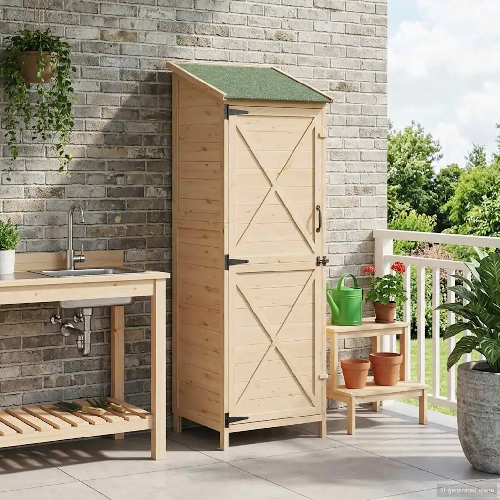 Capanno da Giardino Naturale 59,5 x 56 x 176,5 cm 42033476