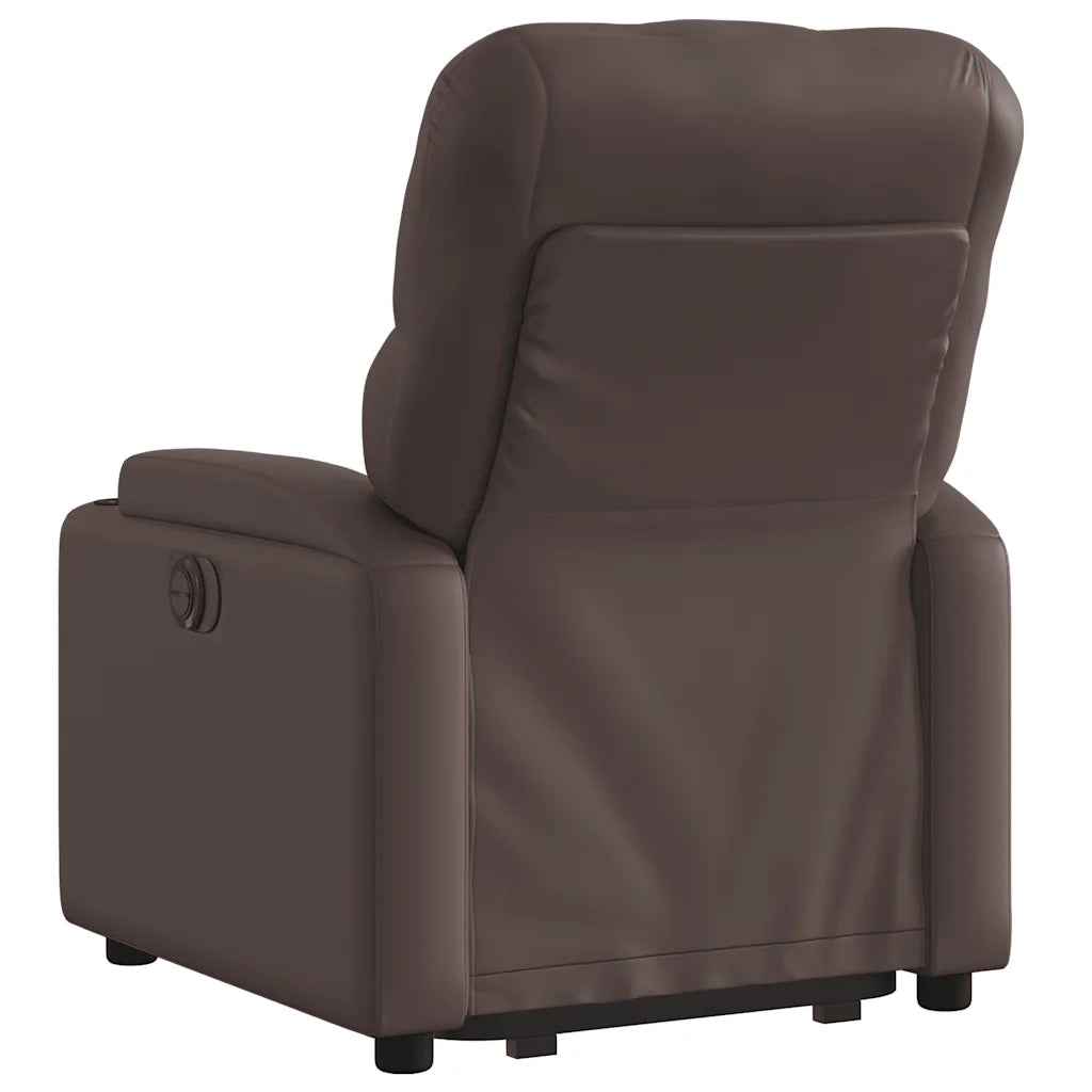 Poltrona Alzapersona Reclinabile Marrone in Similpelle 3204774