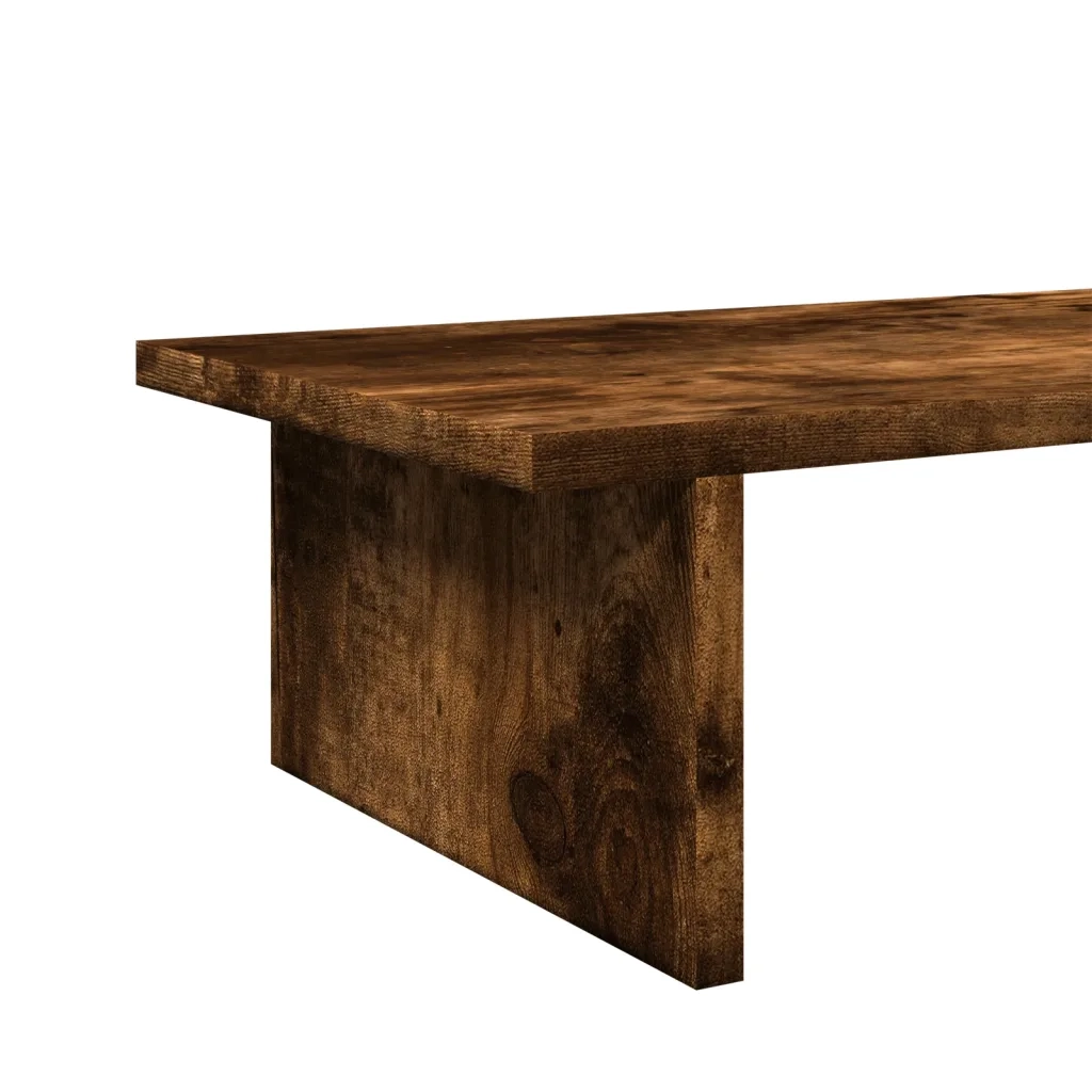 Supporto per Monitor Rovere Fumo 100x27x15 cm in Truciolato 854710