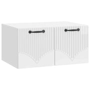 Mobile Porta TV da Muro Bianco Lucido 59,5 x 41 x 30 cm