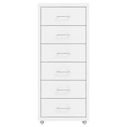 Schedario Mobile Bianco 28x41x69 cm in Metallo CFW7876137