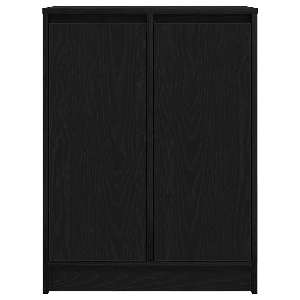 Credenza Rovere Nero 57x34x76 cm in Legno Multistrato