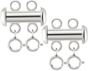 Fibra metallica 925 sterling - chiusura metallica - collana bracciale artigianato - colore metallico argento - chiusura stratificata - accessori variabili