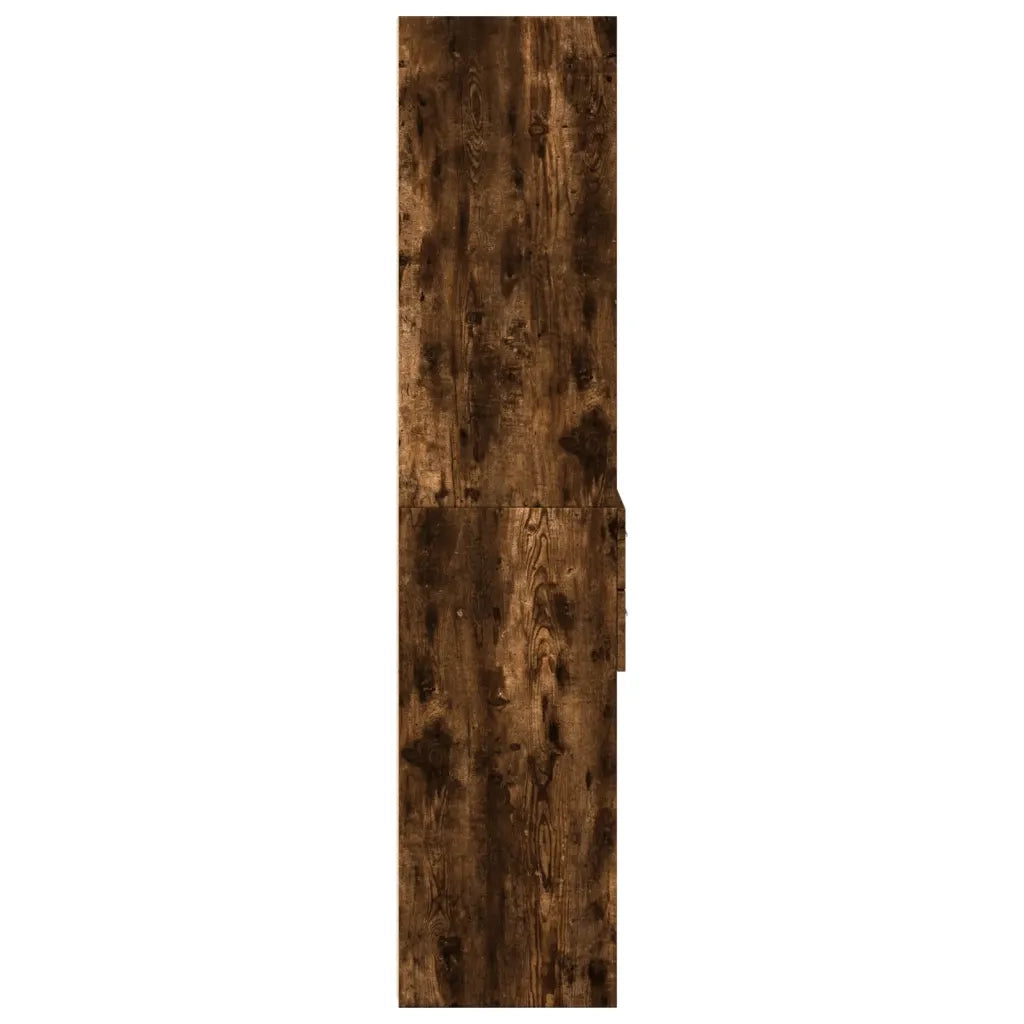 Credenza-Buffet-Armadio da cucina Rovere Fumo 50x42,5x185 cm in Legno Multistrato 811372
