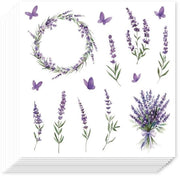 Pianificatore Lavanda 20 Fogli - Adesivi Autoadesivi - Fogli di Disegno Fiori/Cestino/Bouquet - Decorazione - Scrapbook - Festa Tematica