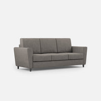 Divano 3 Posti 212x85x85 cm Yasel in Tessuto Grigio