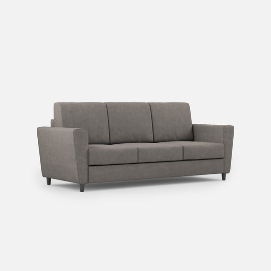 Divano 3 Posti 212x85x85 cm Yasel in Tessuto Grigio