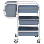 Carrello da Cucina con Contenitori in Plastica 82x43,5x93 cm CFW8978205