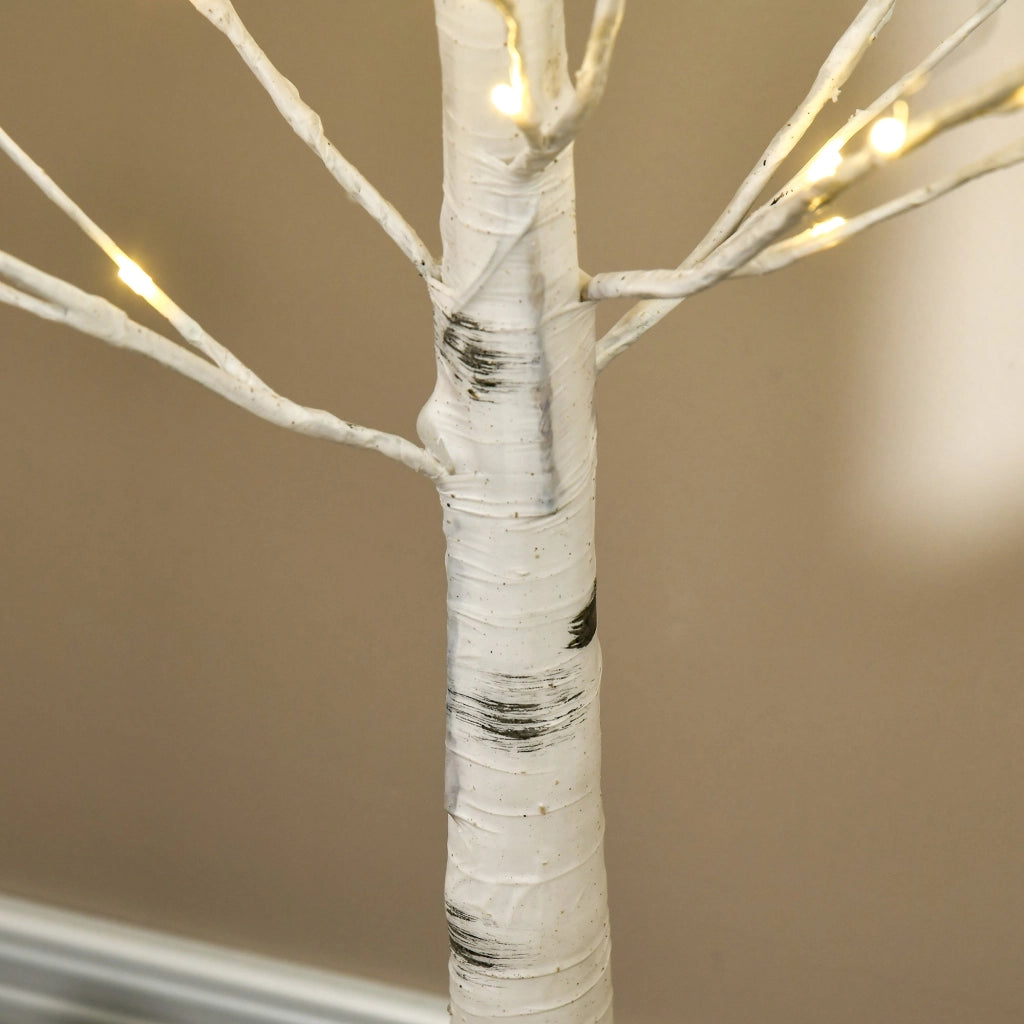 Albero di Natale Artificiale 150 cm 12 Rami con Luci LED 3000K per Interni ed Esterni al Coperto Bianco