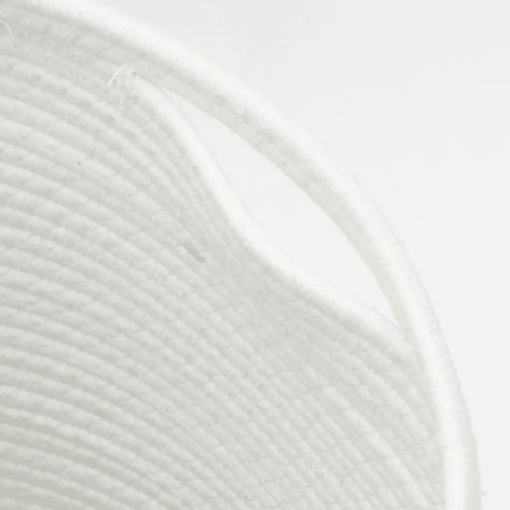 Cestino Portaoggetti con Coperchio Bianco Nero ?40x35cm Cotone CFW7178518