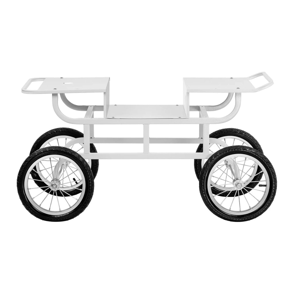 Carrello per macchina per zucchero filato con 4 ruote bianco 14_0004866