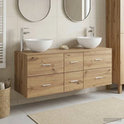 Set di Armadi da Bagno 3 pz Rovere Artigianale 3405802