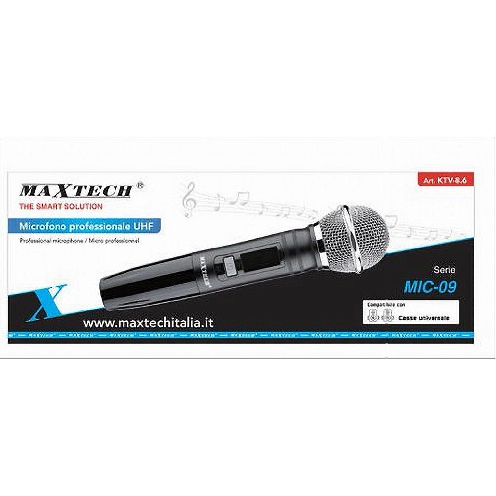 Trade Shop - Microfono Professionale Uhf Con Ricevitore Wireless Karaoke Conferenze Ktv-8.6 -