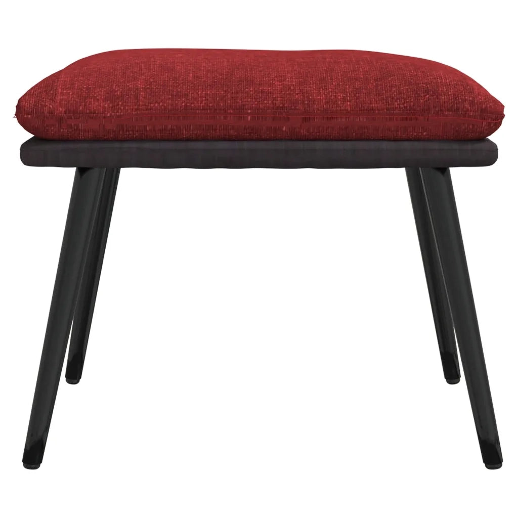 Sgabello Rosso Vino 45x29,5x39 cm in Tessuto e Similpelle cod mxl 73347