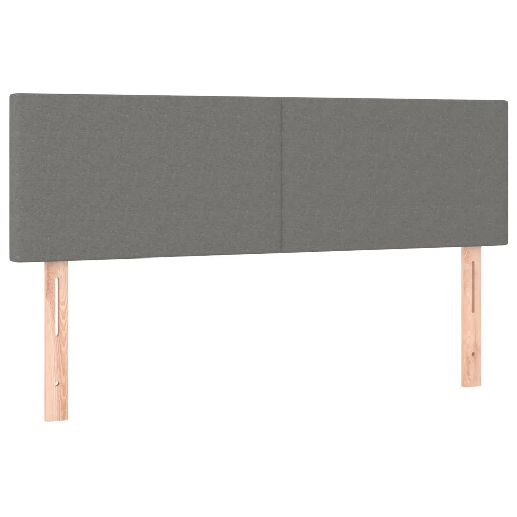 Giroletto a Molle con Materasso Grigio Scuro 140x190 cm Tessuto 3126638
