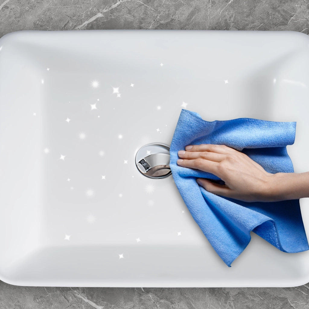 ZMH Lavandino da appoggio per bagno lavandino da appoggio rettangolare in ceramica bianca 40x30x13cm