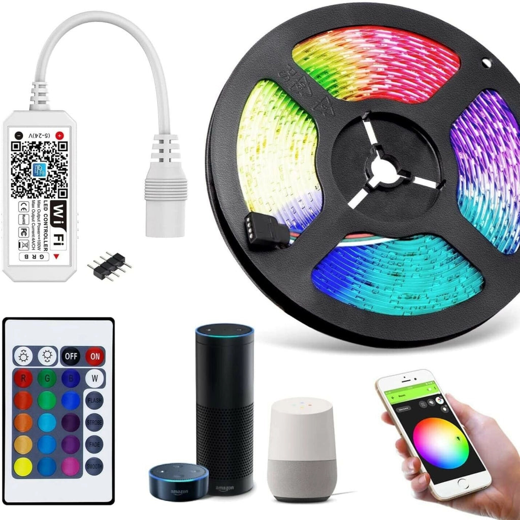 Universo Striscia LED RGB 4W/mt 12V IP65 - WIFI complatibile con Google e Alexa