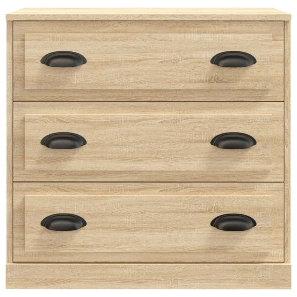 Buffet credenza cassettiera armadio mobile contenitore organizer cucina soggiorno salotti set di 2 legno ingegnerizzato Sonoma marrone 02_0036833