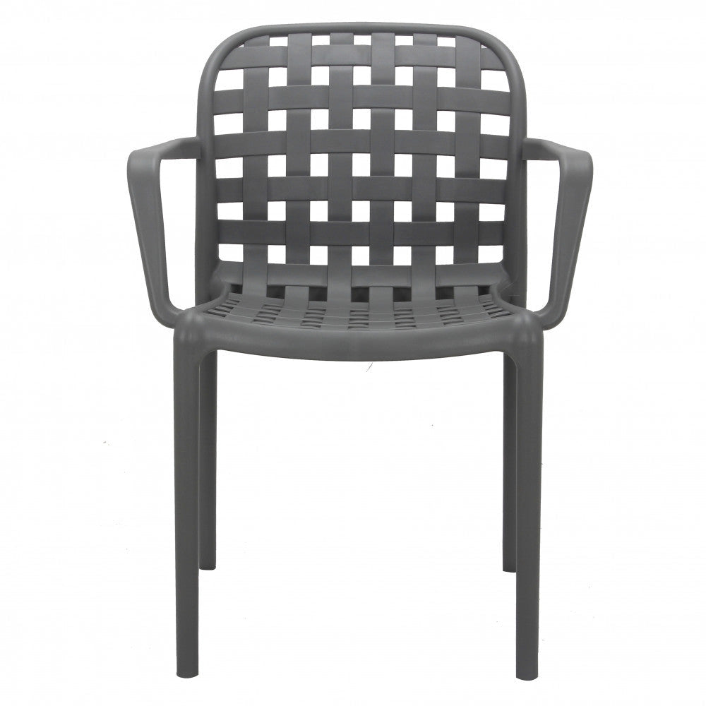 Sedia da Giardino Sharon 58x57,5x82,5 h cm in Polipropilene Grigio chiaro