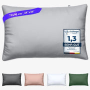 Copri cuscino 70x90 grigio chiaro - morbido e stiracchiabile - copri cuscino super morbido - copri cuscino con chiusura nascosta