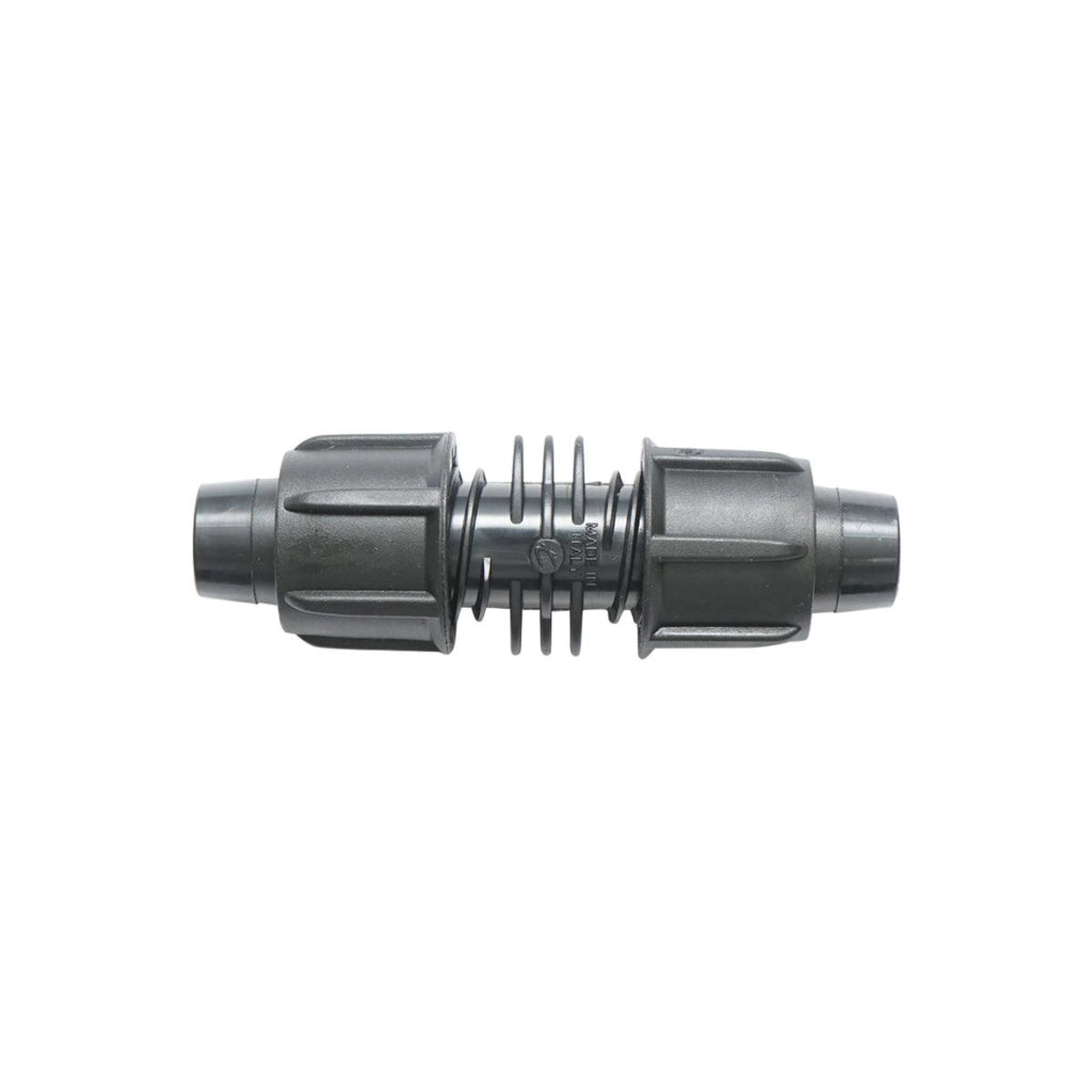Raccordo/Manicotto/Connettore Tubo irrigazione 16 x 16 mm. Raccordo Conettore Compressione Ala Gocciolante 16 x 16 mm.