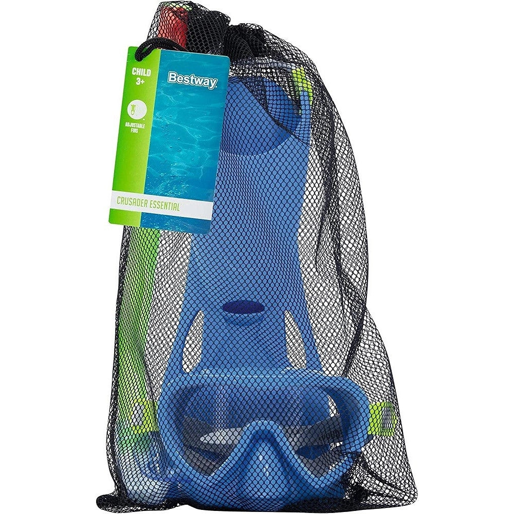Trade Shop - Set Da Snorkeling Bambini Flapper Maschera Boccaglio Pinne 3-6 Anni 2 Col 25039 -